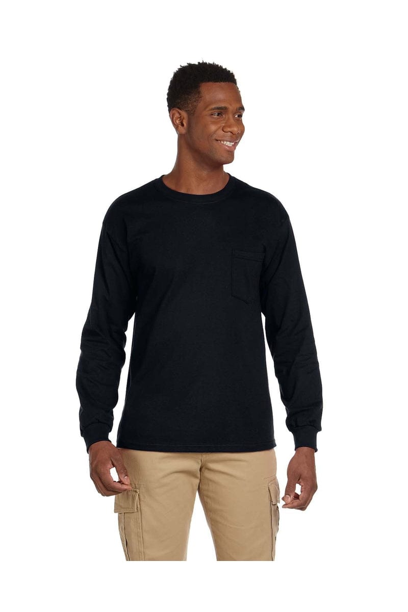 Gildan T-Shirts S / Black Gildan G241: Ultra, 100% Cotton Long Sleeve T-Shirt with Pocket