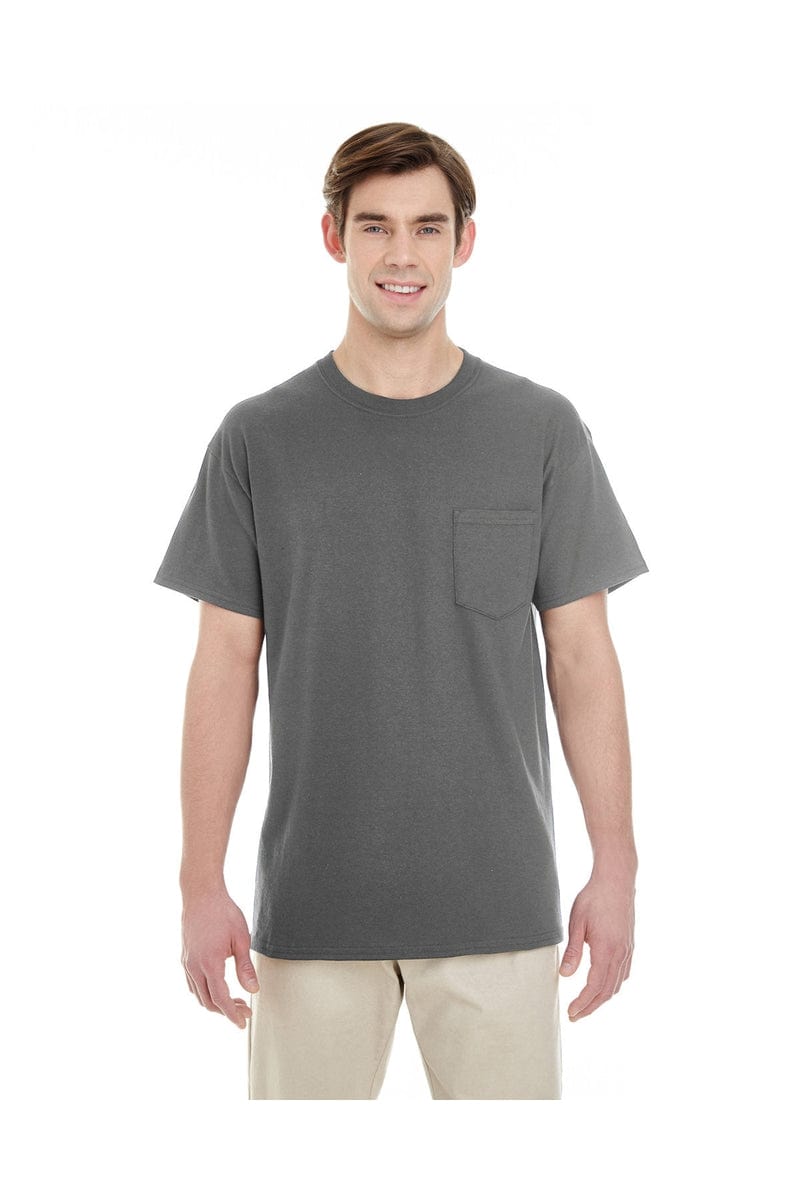 Gildan T-Shirts S / Charcoal Gildan G530: Adult 5.3 oz. Pocket T-Shirt