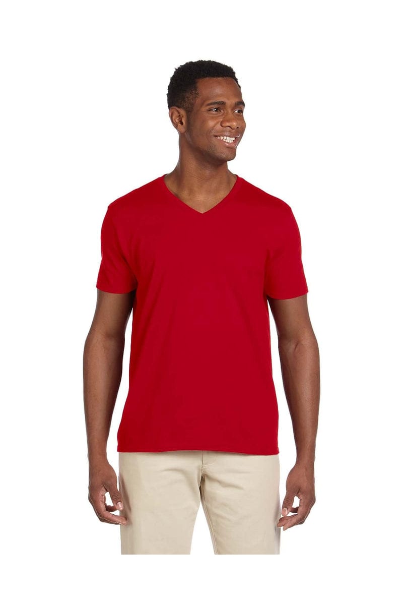 Gildan T-Shirts S / Cherry Red Gildan G64V: Softstyle V-Neck