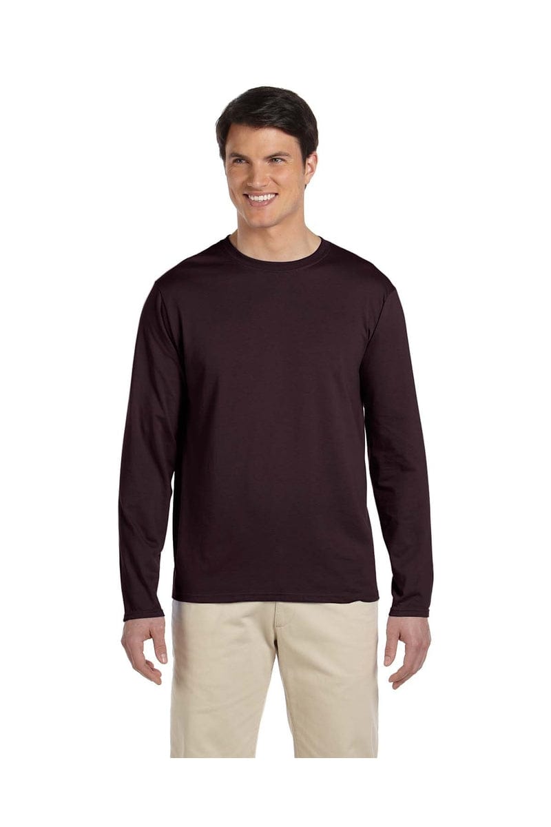 Gildan T-Shirts S / Dark Chocolate Gildan G644: Softstyle Long Sleeve T-Shirt