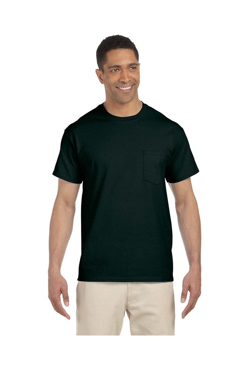 Gildan T-Shirts S / Forest Green Gildan G230: Adult Ultra Cotton® 6 oz. Pocket T-Shirt, Basic Colors