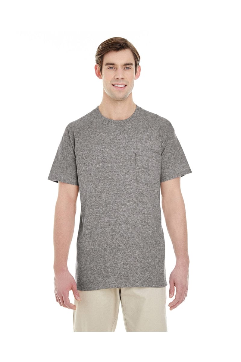 Gildan T-Shirts S / Graphite Heather Gildan G530: Adult 5.3 oz. Pocket T-Shirt