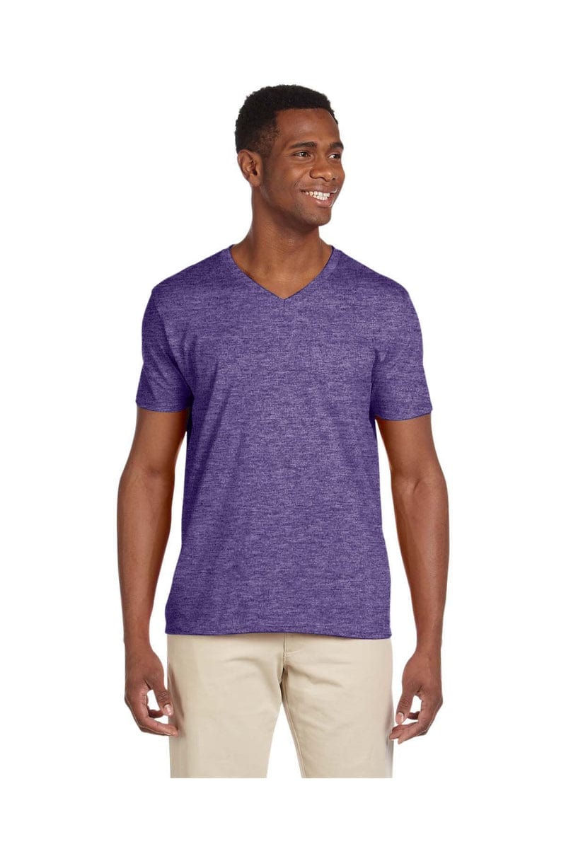 Gildan T-Shirts S / Heather Purple Gildan G64V: Softstyle V-Neck