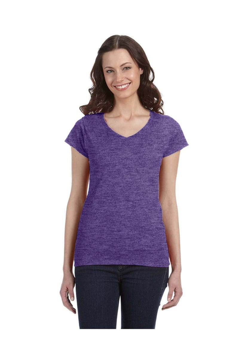 Gildan T-Shirts S / Heather Purple Gildan G64VL: Softstyle Fitted V-Neck T-Shirt