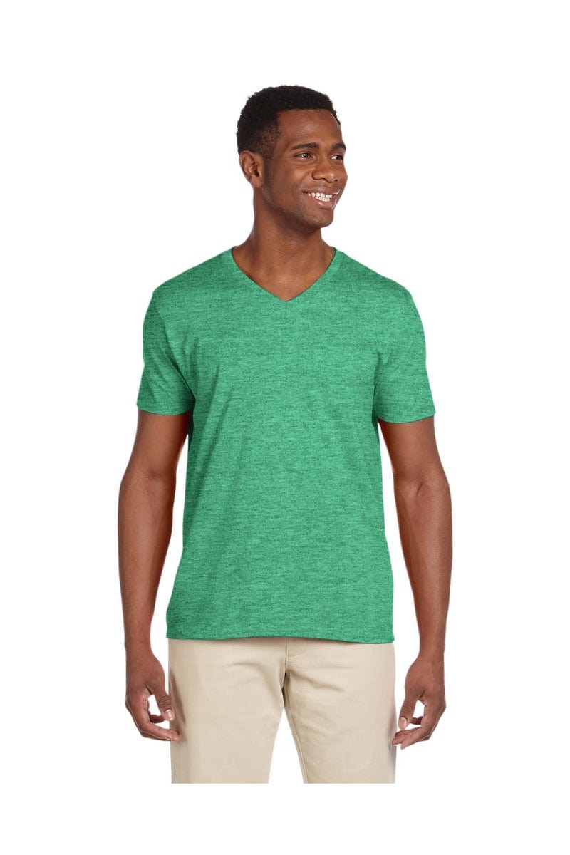 Gildan T-Shirts S / Hthr Irish Green Gildan G64V: Softstyle V-Neck
