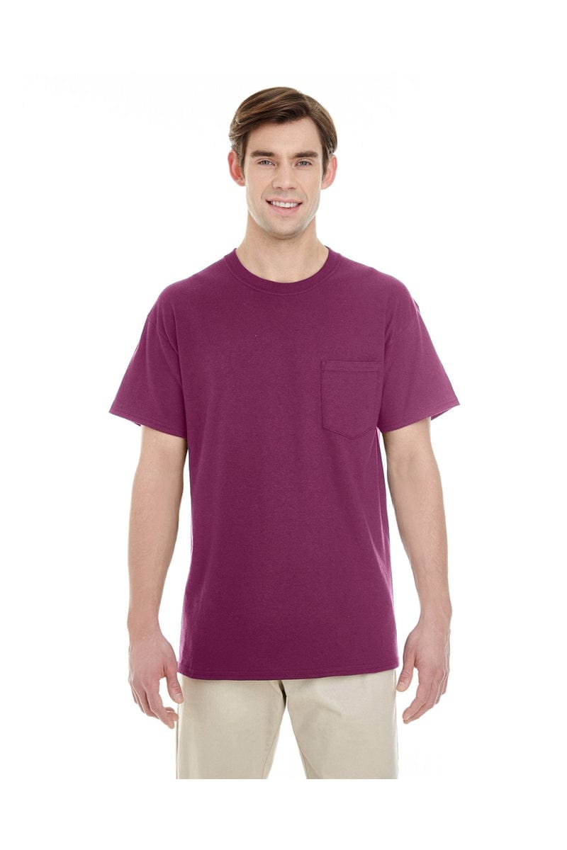 Gildan T-Shirts S / Maroon Gildan G530: Adult 5.3 oz. Pocket T-Shirt