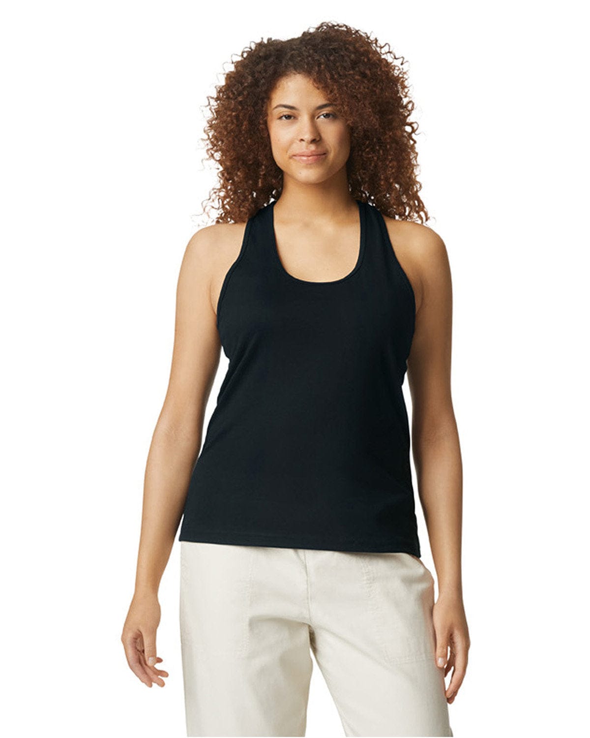 Gildan T-Shirts S / Pitch Black Gildan G672L: Ladies' Softstyle CVC Racerback Tank