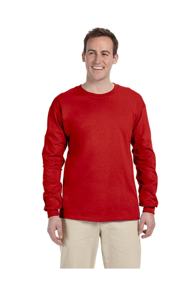 Gildan T-Shirts S / Red Gildan G240: Ultra Cotton Long Sleeve
