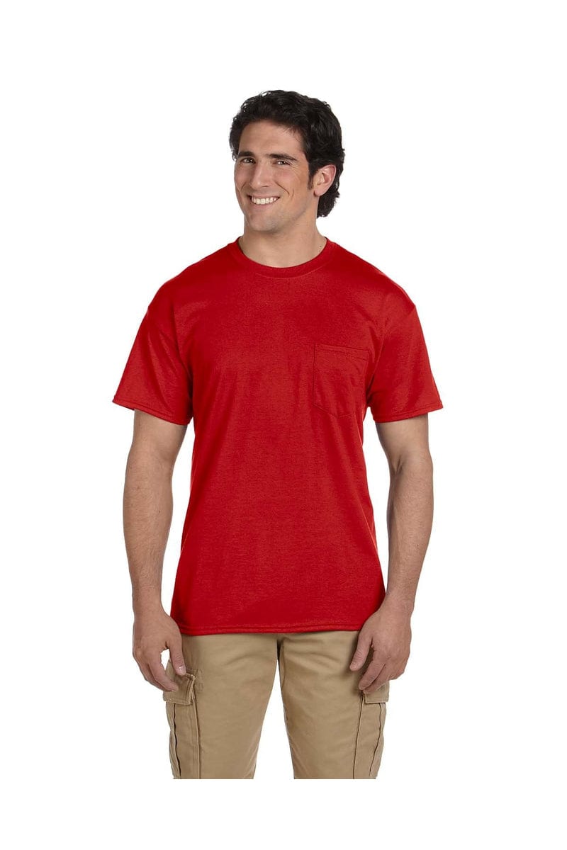 Gildan T-Shirts S / Red Gildan G830: DryBlend 50 Cotton/50 Poly Pocket T-Shirt