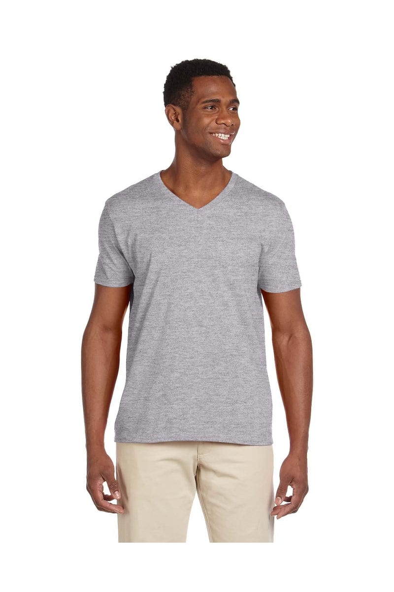 Gildan T-Shirts S / Rs Sport Grey Gildan G64V: Softstyle V-Neck