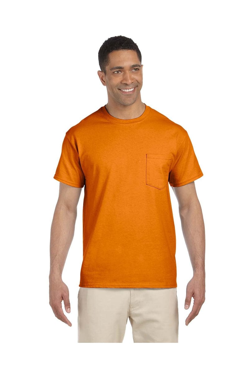 Gildan T-Shirts S / S Orange Gildan G230: Adult Ultra Cotton® 6 oz. Pocket T-Shirt, Basic Colors