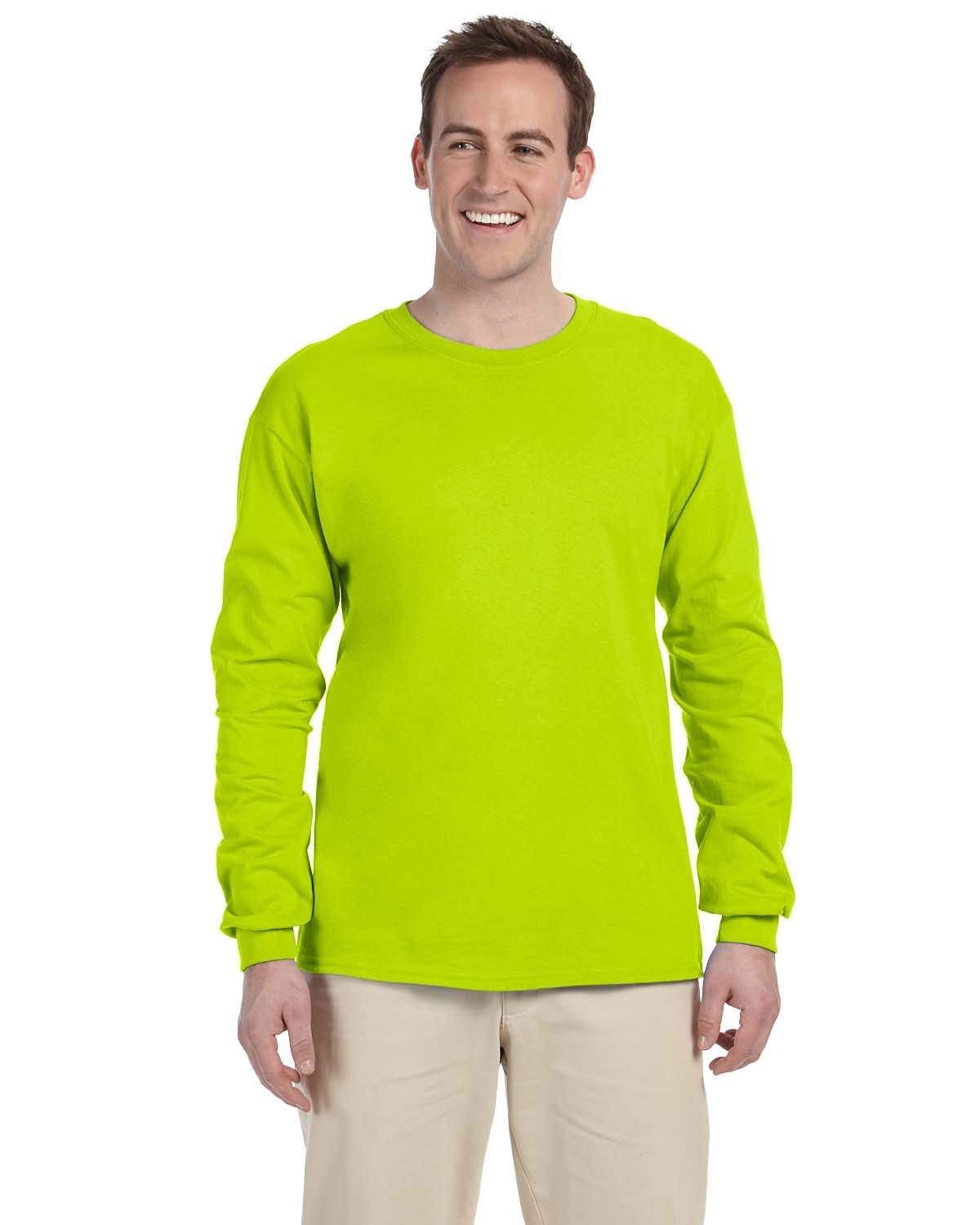 Gildan T-Shirts S / Safety Green Gildan G240: 100% Cotton Long Sleeve T-Shirt