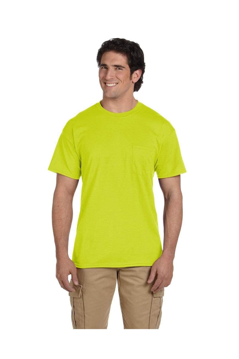 Gildan T-Shirts S / Safety Green Gildan G830: DryBlend 50 Cotton/50 Poly Pocket T-Shirt