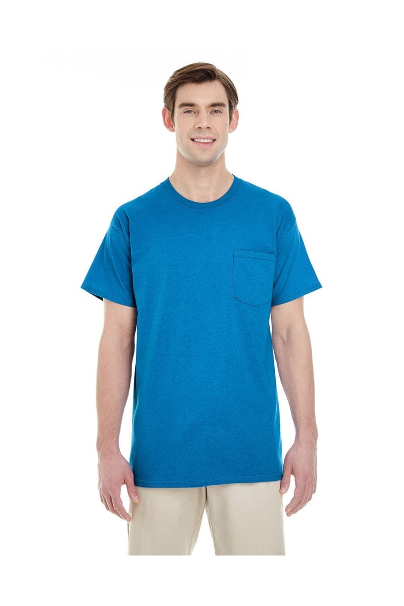 Gildan T-Shirts S / Sapphire Gildan G530: Adult 5.3 oz. Pocket T-Shirt