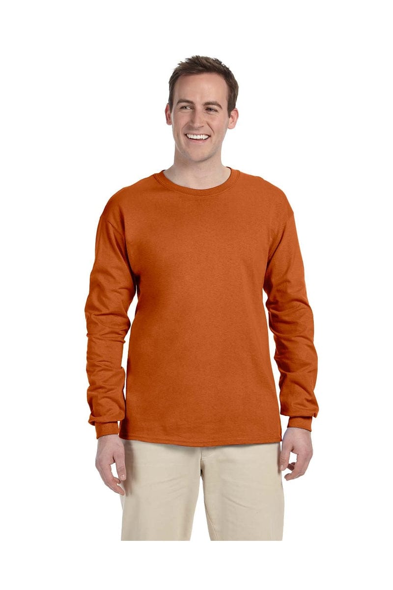 Gildan T-Shirts S / T Orange Gildan G240: Adult Ultra Cotton® 6 oz. Long-Sleeve T-Shirt, Basic Colors