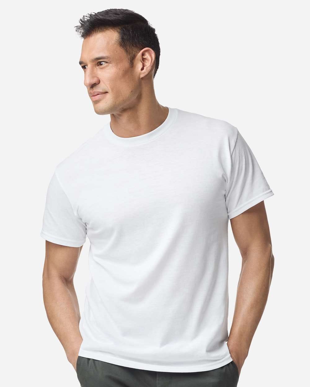 Gildan 8000 DryBlend 50/50 Cotton/Poly T-Shirt in White