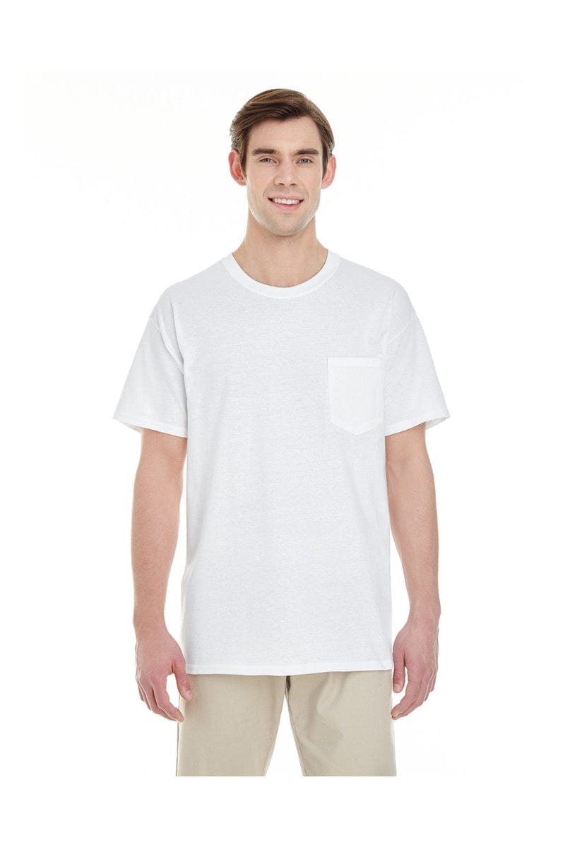 Gildan T-Shirts S / White Gildan G530: Adult 5.3 oz. Pocket T-Shirt