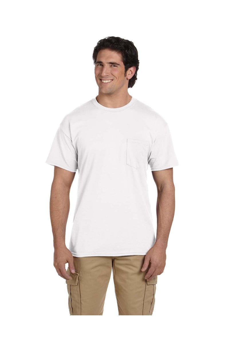 Gildan T-Shirts S / White Gildan G830: DryBlend 50 Cotton/50 Poly Pocket T-Shirt