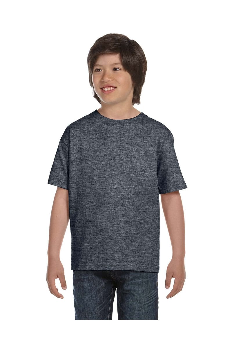 Gildan T-Shirts XS / Dark Heather Gildan G800B: Youth 5.5 oz., 50/50 T-Shirt, Basic Colors