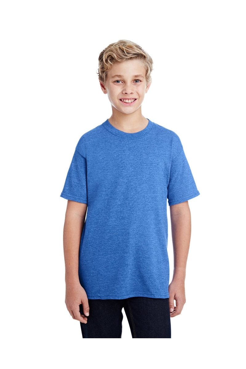 Gildan T-Shirts XS / Hthr Sport Royal Gildan G800B: Youth 5.5 oz., 50/50 T-Shirt, Basic Colors