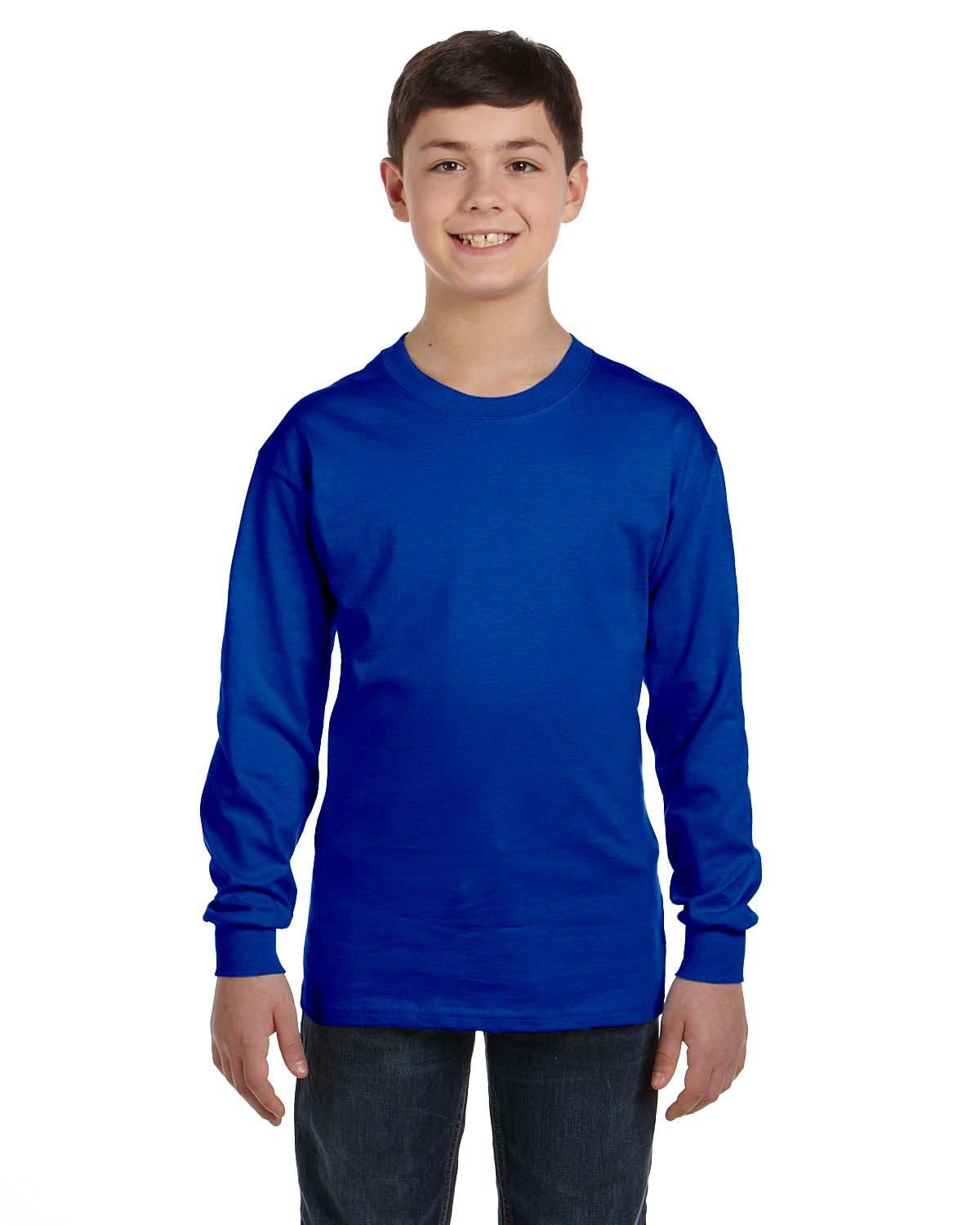 Gildan T-Shirts XS / Royal Gildan G540B: Youth Heavy Cotton™ Long-Sleeve T-Shirt