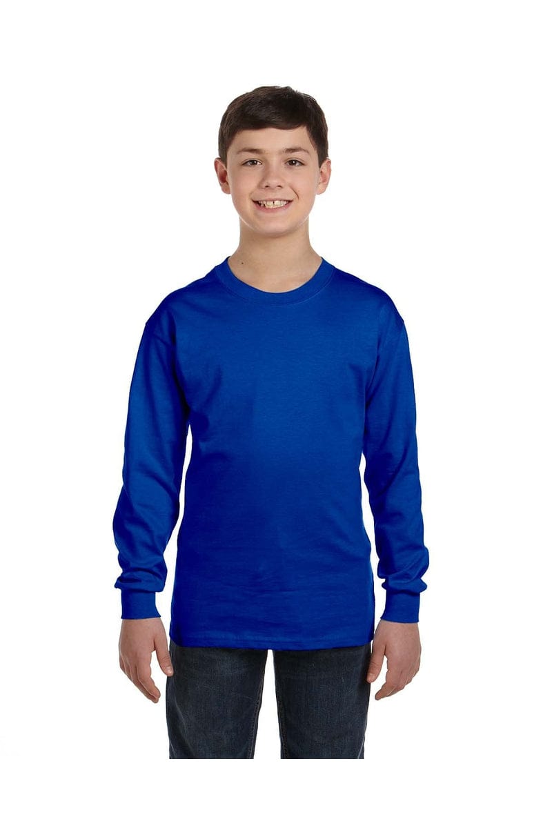 Gildan T-Shirts XS / Royal Gildan G540B: Youth Heavy Cotton™ Long-Sleeve T-Shirt