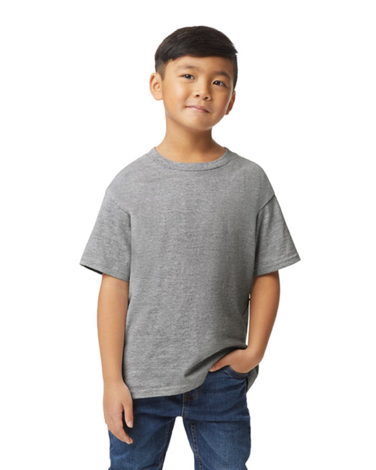 Gildan T-Shirts XS / Rs Sport Grey Gildan G650B: Youth Softstyle Midweight T-Shirt