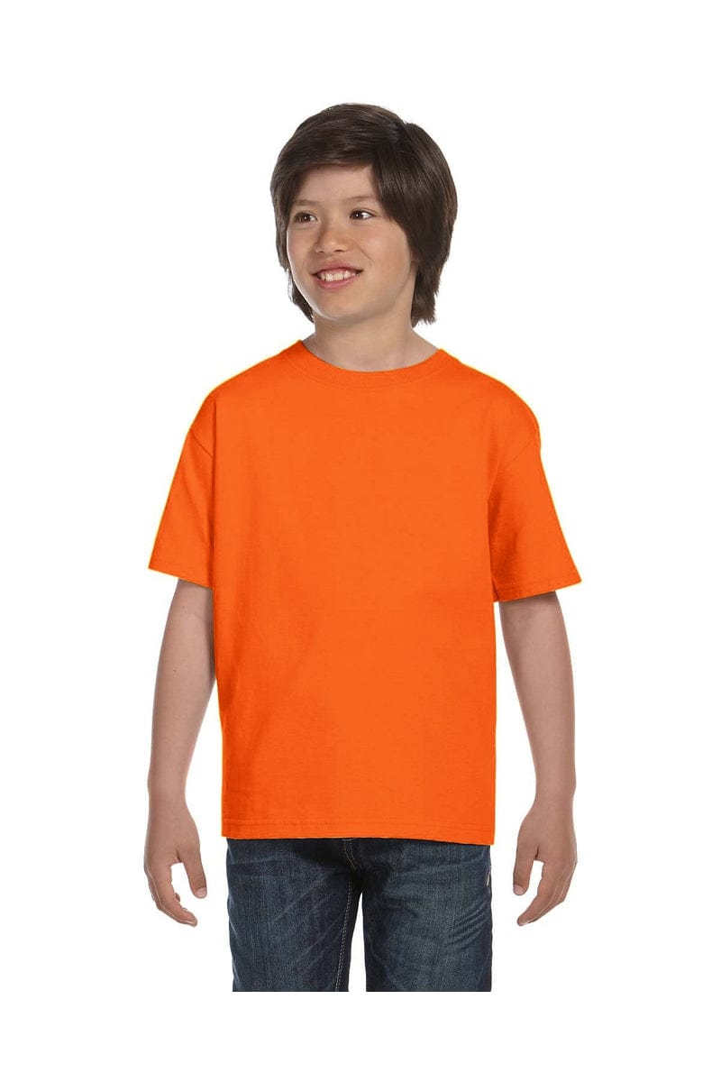 Gildan T-Shirts XS / S Orange Gildan G800B: Youth 5.5 oz., 50/50 T-Shirt, Basic Colors