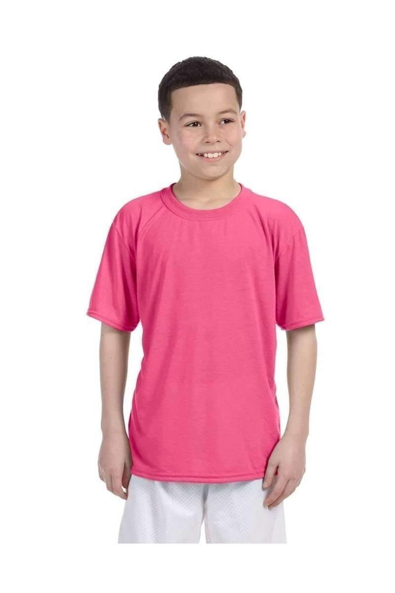 Gildan T-Shirts XS / Safety Pink Gildan G420B: Youth Performance T-Shirt