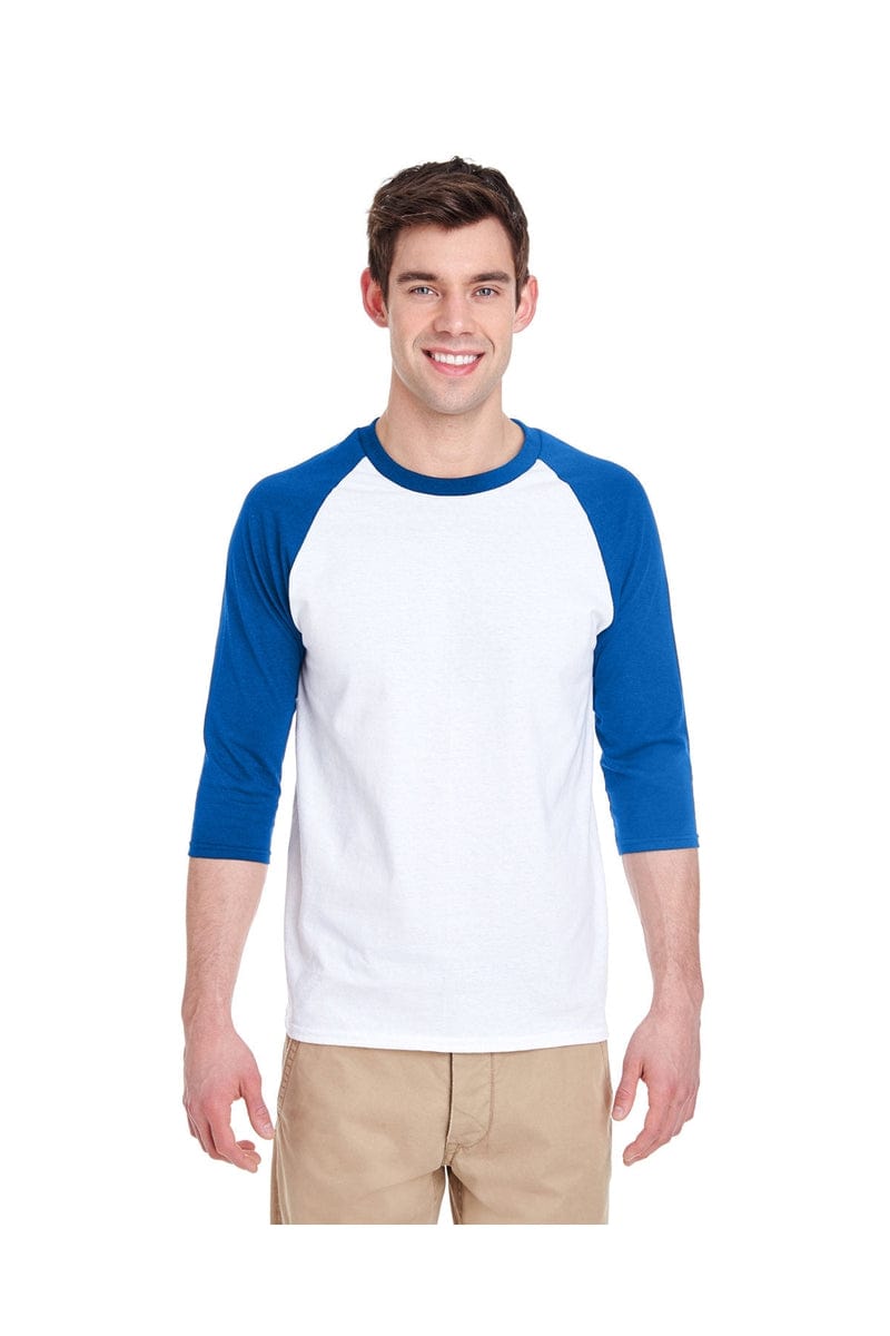 Gildan T-Shirts XS / White/ Royal Gildan G570: Raglan Shirt