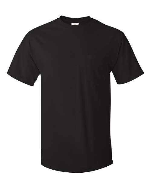 Hanes 152 S / Black Hanes 5590: Men's Authentic Pocket T-Shirt