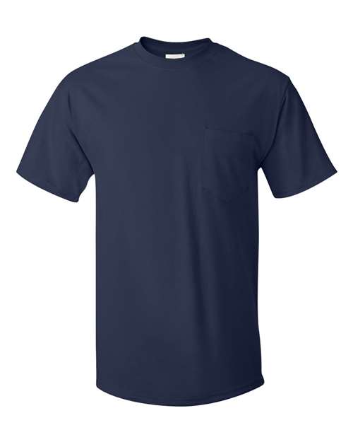 Hanes 152 S / Navy Hanes 5590: Men's Authentic Pocket T-Shirt