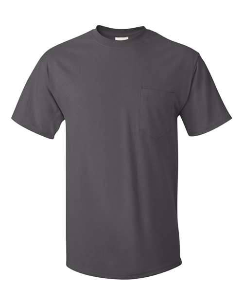 Hanes 152 S / Smoke Grey Hanes 5590: Men's Authentic Pocket T-Shirt