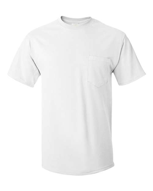 Hanes 152 S / White Hanes 5590: Men's Authentic Pocket T-Shirt