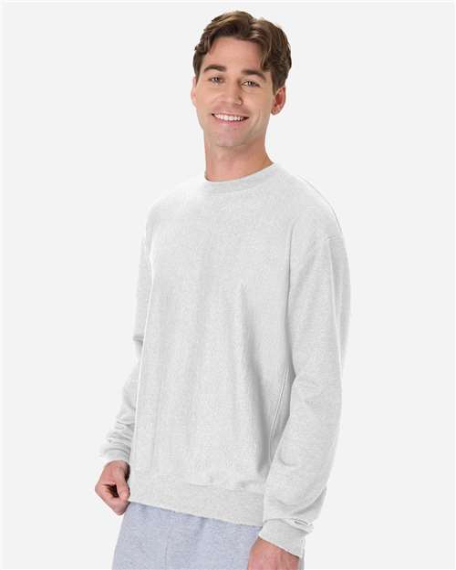 Hanes 16218 S / Ash Hanes OG600: Unisex Beefy® Sweats Premium Heavyweight Crewneck Sweatshirt
