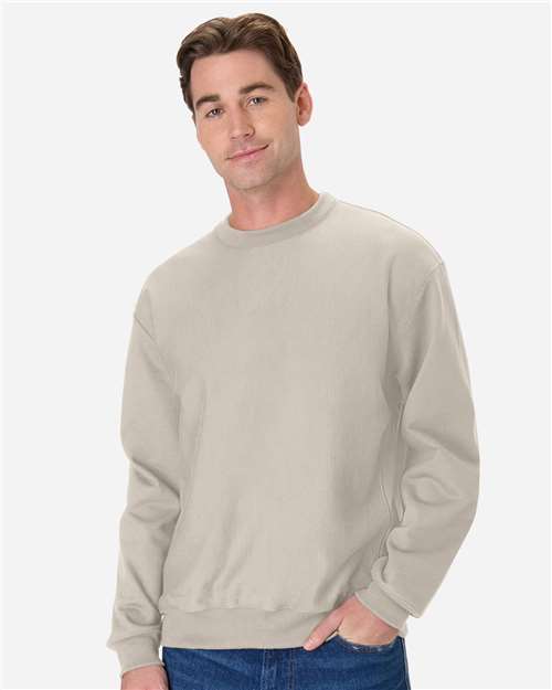 Hanes 16218 S / Sand Hanes OG600: Unisex Beefy® Sweats Premium Heavyweight Crewneck Sweatshirt