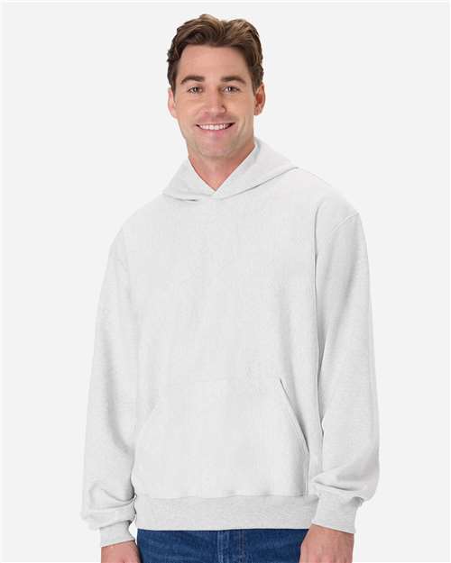 Hanes 16224 S / Ash Hanes OG700: Unisex Premium Heavyweight Hooded Sweatshirt