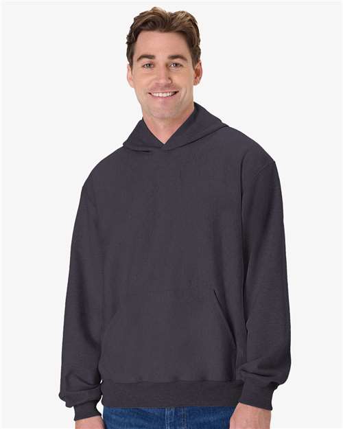 Hanes 16224 S / Charcoal Heather Hanes OG700: Unisex Premium Heavyweight Hooded Sweatshirt