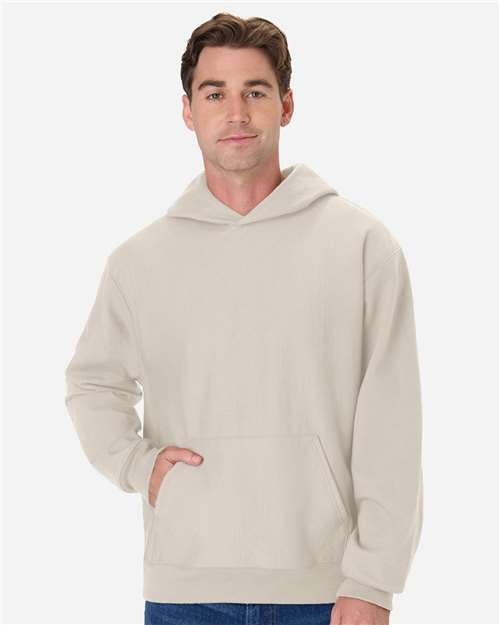 Hanes 16224 S / Sand Hanes OG700: Unisex Premium Heavyweight Hooded Sweatshirt