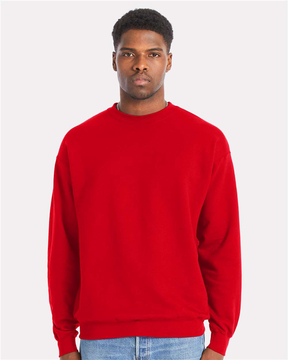 Hanes Fleece - Core - Crew L / Athletic Red Hanes RS160 Unisex Perfect Sweats Crewneck Sweatshirt