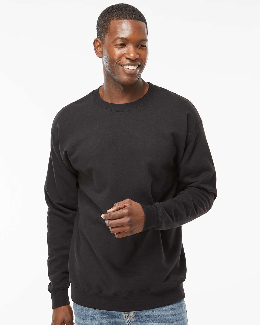 Hanes Fleece - Core - Crew S / Black Hanes RS160 Unisex Perfect Sweats Crewneck Sweatshirt