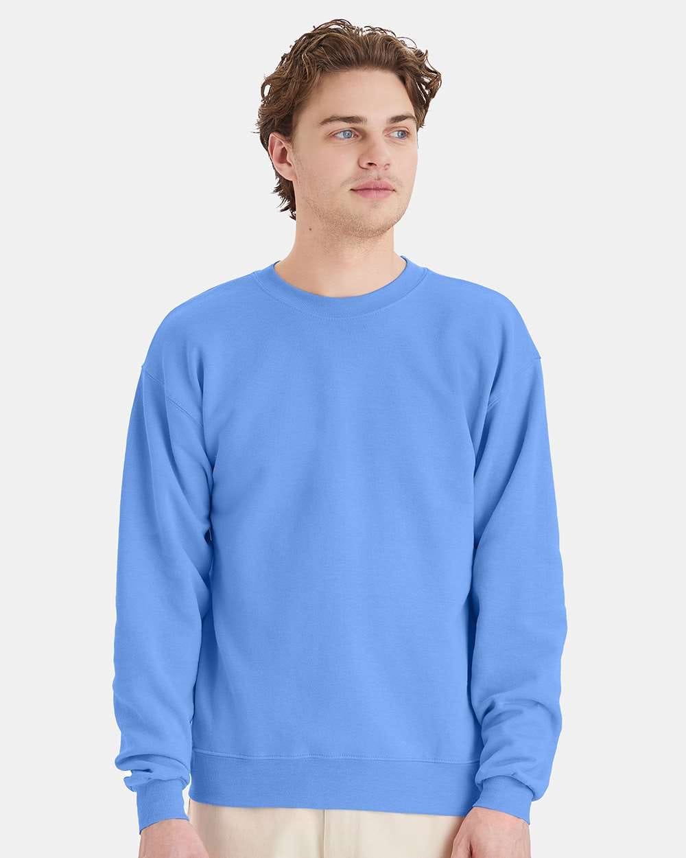 Hanes Fleece - Core - Crew S / Carolina Blue Hanes P160 Unisex EcoSmart® Crewneck Sweatshirt