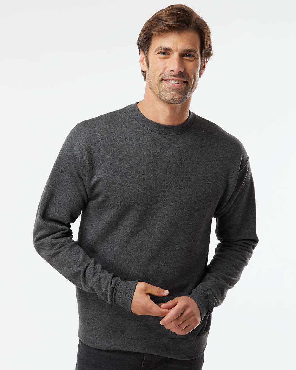 Hanes Fleece - Core - Crew S / Charcoal Heather Hanes RS160 Unisex Perfect Sweats Crewneck Sweatshirt