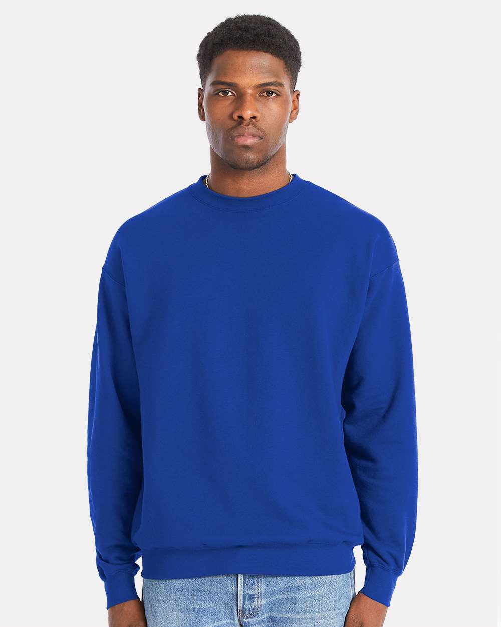 Hanes Fleece - Core - Crew S / Deep Royal Hanes RS160 Unisex Perfect Sweats Crewneck Sweatshirt