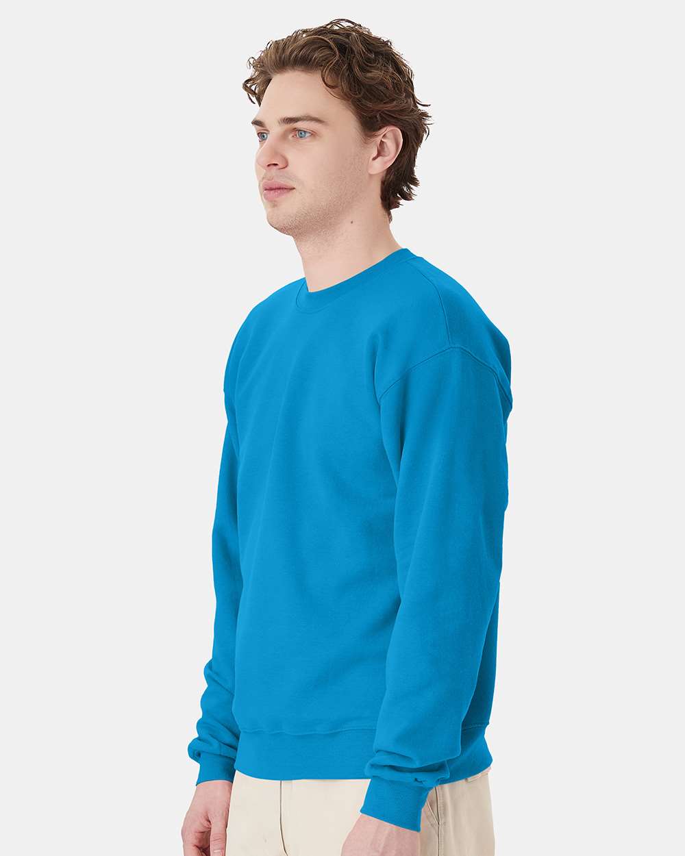 Hanes Fleece - Core - Crew S / Teal Hanes P160 Unisex EcoSmart® Crewneck Sweatshirt