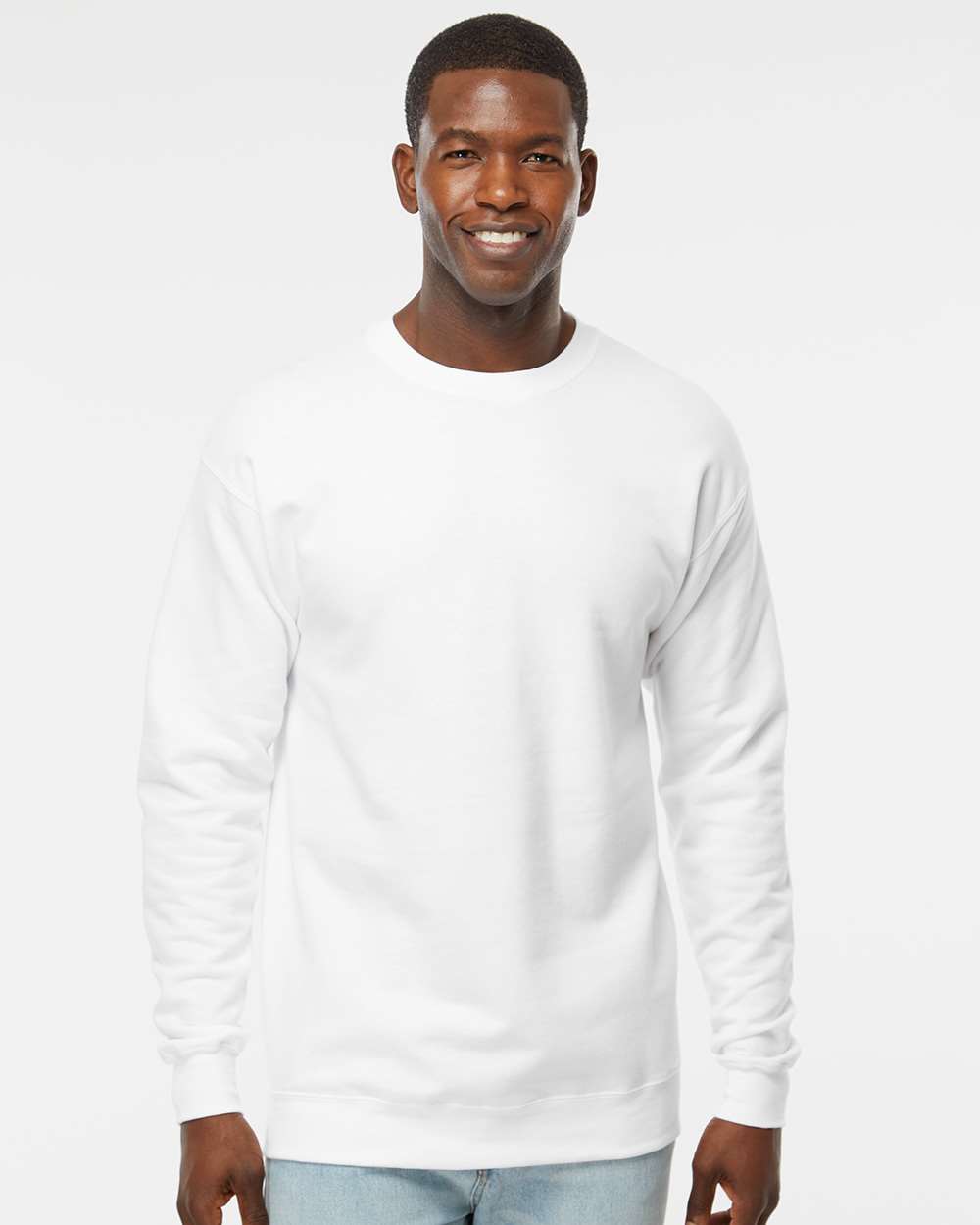 Hanes Fleece - Core - Crew S / White Hanes RS160 Unisex Perfect Sweats Crewneck Sweatshirt