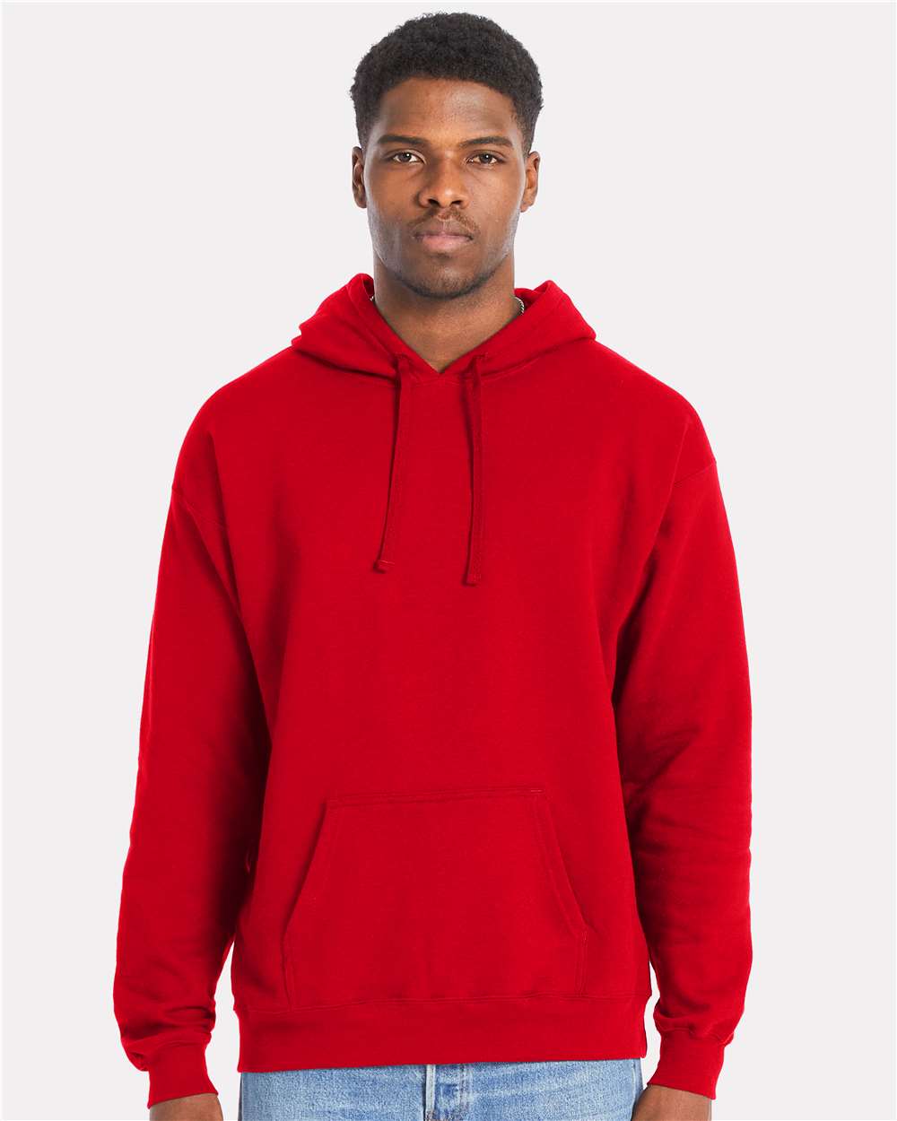 Hanes Fleece - Core - Hood S / Athletic Red Hanes RS170 Unisex Perfect Sweats Hooded Sweatshirt