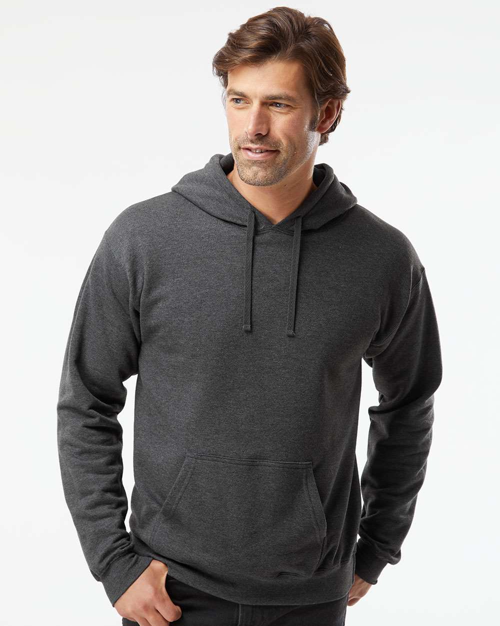 Hanes Fleece - Core - Hood S / Charcoal Heather Hanes RS170 Unisex Perfect Sweats Hooded Sweatshirt