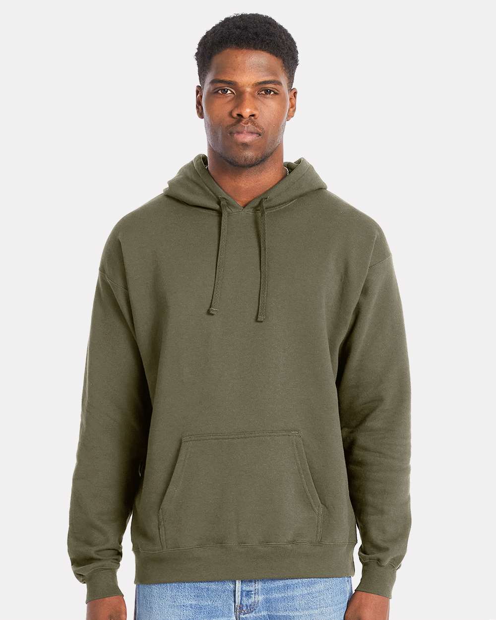 Hanes Fleece - Core - Hood S / Fatigue Green Hanes RS170 Unisex Perfect Sweats Hooded Sweatshirt