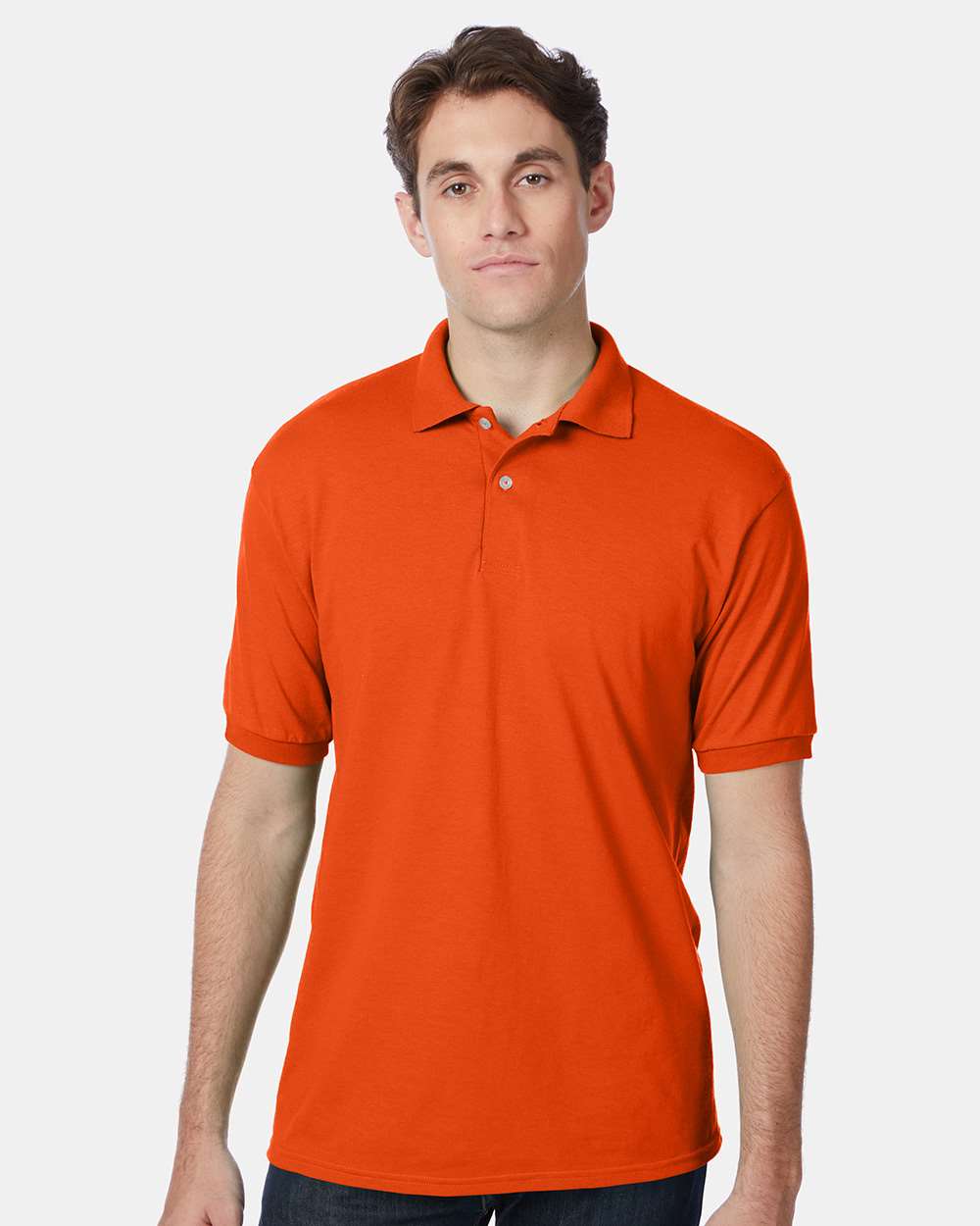 Hanes Polos/Knits S / Orange Hanes 054X Ecosmart Polo